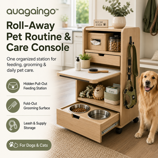 auagaingo™ Roll-Away Pet Routine & Care Console