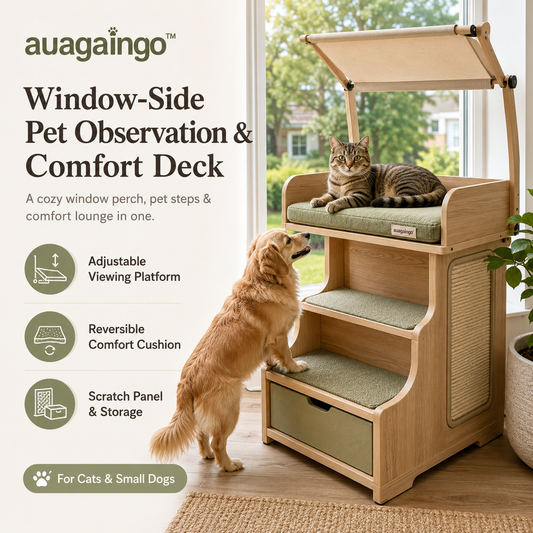auagaingo™ Window-Side Pet Observation & Comfort Deck