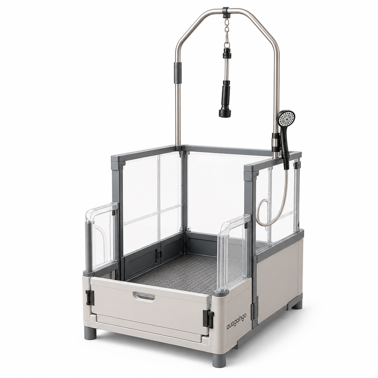 auagaingo™ Walk-In Pet Wash, Dry & Shed-Control Station