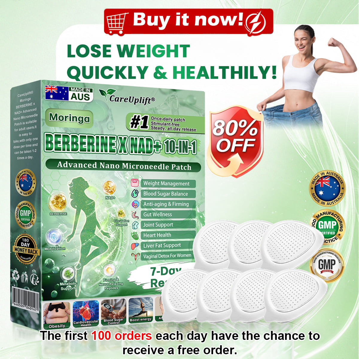 Limited to 10 boxes 🌟 careuplift®—Exclusive 30% discount, achieve your weight loss goals! A rare opportunity — won't be available again until next year, don’t miss out! 180-day money-back guarantee, full refund with no risk!